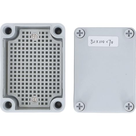 Boîte de jonction avec plaque de montage Boîtier de projet Gris électrique Boîtier étanche IP67 en plastique ABS anti-poussière (1/5)
