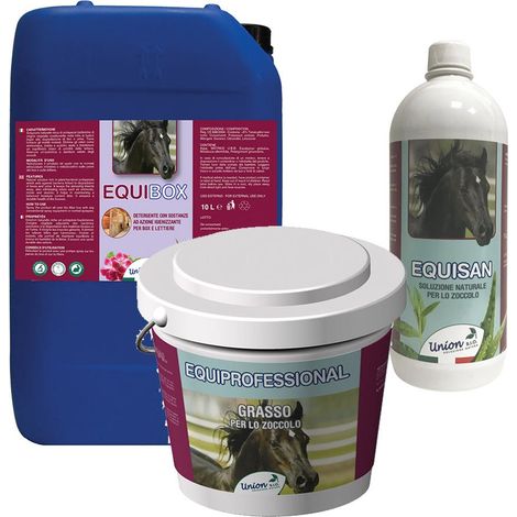 ENSEMBLE DE SÉCURITÉ DES PIEDS : Equisan Foot Infections  più  Equiprofessional Fat  più  Equibox désinfectant pour litière
