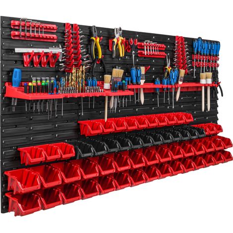 Pannello portautensili 156x78 cm, scaffale per officina/garage (1/5)