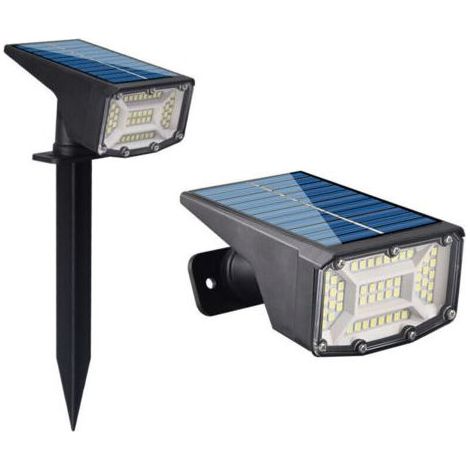 Choyclit – IP66 Wasserdichte Solarleuchten für den Außenbereich – 2er-Pack – 50 LEDs – 3 einstellbare Beleuchtungsmodi – Bis zu 30 Stunden Akkulaufzeit – Wand- oder Bodenmontage (1/4)