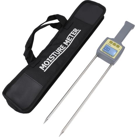 Igrometro Carta Sonda Inox – Misura Precisa 0-95% LCD Retroilluminato, Design Compatto Ergonomico in Acciaio e ABS – Ideale per Riciclo, Imballaggio e Mobili (1/5)