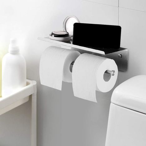 Étagère de toilette murale Hilitand en acier inoxydable avec (1/5)