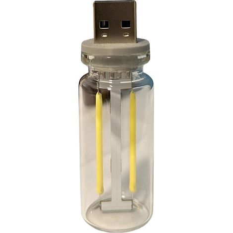 Veilleuse USB - Bouteille En Verre Céramique Avec Contrôle Tactile - Pour Chambre Lit Voiture - 1 Pièce (1/2)