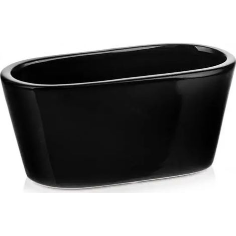 Canalón para maceta de cerámica negra 17 cm Piano