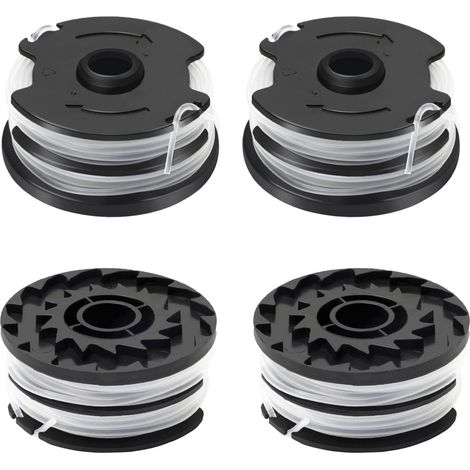 Lntyq 4 pièces Bobine de fil de coupe pour Parkside PRTA 20-Li A1/B1/B2/C3, PRT 300 A1, PRT 550 A1/A3, diamètre : 1,6 mm, longueur : 8,3 m, bobine TLP-01 (4 bobines + 1 capuchon) (1/5)