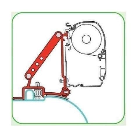 Adaptateur pour stores Fiat Ducato 2 étriers de 8 cm avant le 06/06 pour caravane et camping-car