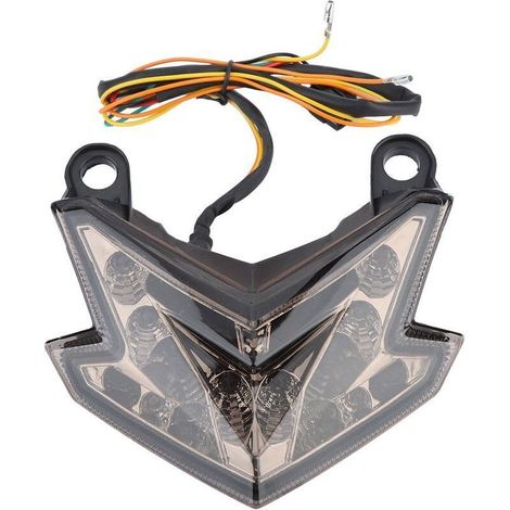 Trywise Moto LED feu arrière lampe frein clignotant feu arrière pour Kawasaki Z800 2013 2014 (noir) (1/5)