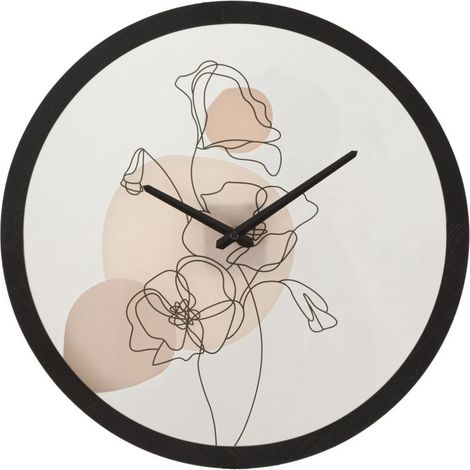 Orologio da parete Flower B con decoro floreale multicolor