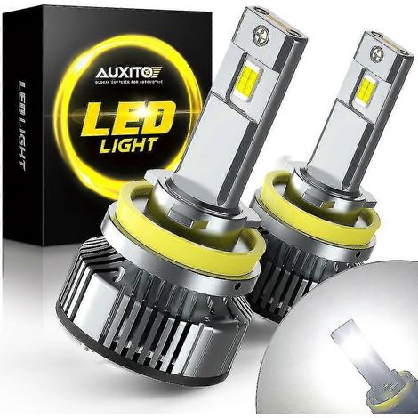 Auxito 2er-Pack Canbus 25.000 lm 100W Turbo-LED-Lampen für Autoscheinwerfer, fehlerfrei, 6500K Weiß, 12V - H8