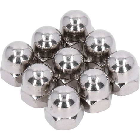 Kit di accessori di fissaggio in acciaio inox 304, dadi a cappello, 50 pezzi, per manutenzione e riparazione M3-Crezuo