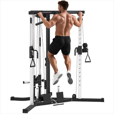 Rack à squat multifonction 170 x 139 x 200 cm avec barre de Acier