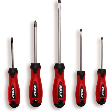 Set di cacciaviti Dedra 06A091 acciaio CrV magnetico ergonomico