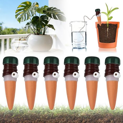 Distributeurs d'eau pour Plantes, 6 Pièces Distributeur d'eau pour Plantes D'intérieur, Arroseur Automatique Plante, Distributeur d'eau Automatique pour Jardin, Plantes Et Fleurs