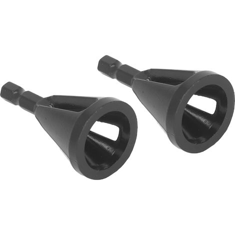 Outil d'ébavurage et de chanfreinage externe (lot de 2) : tige hexagonale à dégagement rapide, 3 fentes, noir. (1/5)