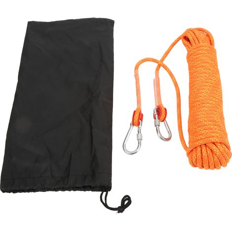 mm statisches Kletterseil, 20 m langes oranges Outdoor-Abenteuerseil für Berge, Felsen und Bäume (1/5)