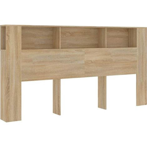 Maison Exclusive - Mueble cabecero color roble Sonoma 200x18,5x10 (1/5)