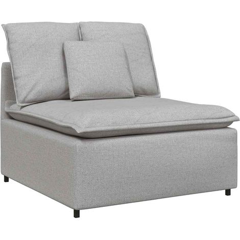 vidaXL Modulo Centrale Divano Modulare con Cuscini Grigio Nuvola 100cm (1/5)