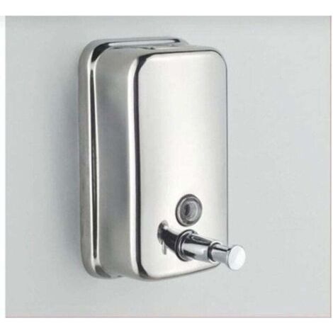 Wall Mounted Soap Dispenser 500 ML Manual in 18/10 Stainless Steel (Silver) (1/4)
