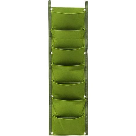 Sac à Plantes Mural, 7 Sacs de Plantation Murale, Sac de Plantation Vertical, Poche Mur Vegetal, Jardin Vertical Exterieur pour Balcon, Extérieur, Jardin, Cour