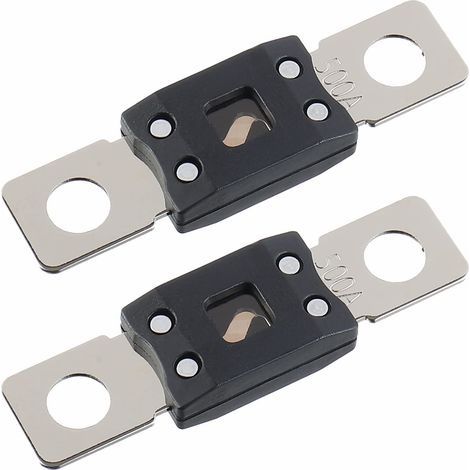 500A MEGA Fusible à courant élevé AMG Fusible 500 ampères Fusible à boulonner pour voitures, camions, véhicules de construction, autobus, caravanes (2 pièces) (1/4)