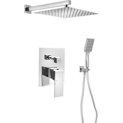 Ensemble de douche à encastrer LATUS avec mitigeur à levier, 2 sorties, chromé