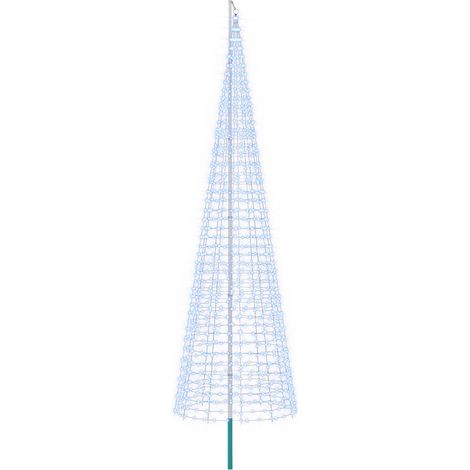 Luci per albero di Natale con picchetti e asta per bandiera vidaXL (1/5)