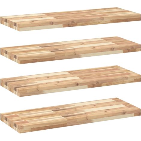 Maison Exclusive - Schweberegale 4 Stk. 80x30x4 cm Massivholz Aka