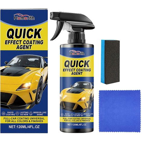 Rénovateur de peinture automobile, finition haute brillance. Application facile : vaporisez et essuyez avant les expositions et événements automobiles. (1/4)