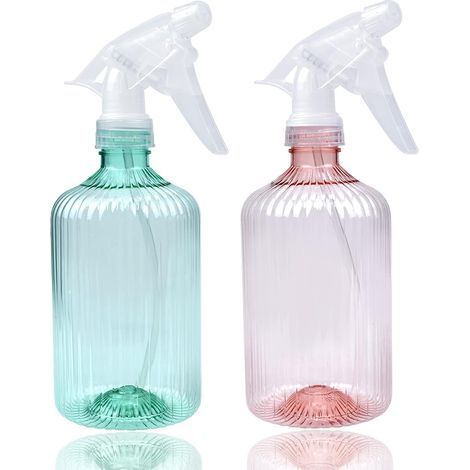 2Pcs 500 ML Pulverisateur Vide, Flacons Pulvérisateurs Vaporisateur Boîteilles en Plastique Boîteille de Pulvérisation Vide Spray Boîteilles Transparent Flacon Spray Vide, pour Coiffure Plante Fleurs- (1/5)