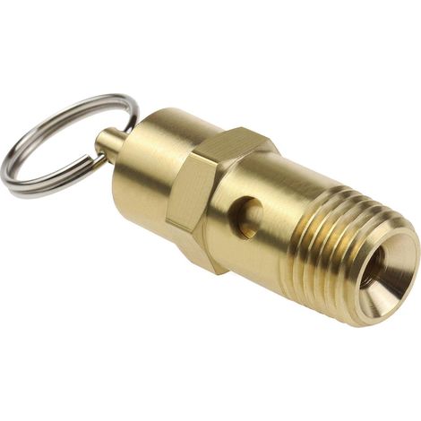 1/4" BSP Brass Air Compressor Safety Valve 145PSI 10BAR (1/5)