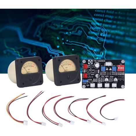 VU-Meter mit gelber Hintergrundbeleuchtung und hochpräziser Treiberplatine, Flexkabel-Kit für Studio (1/5)