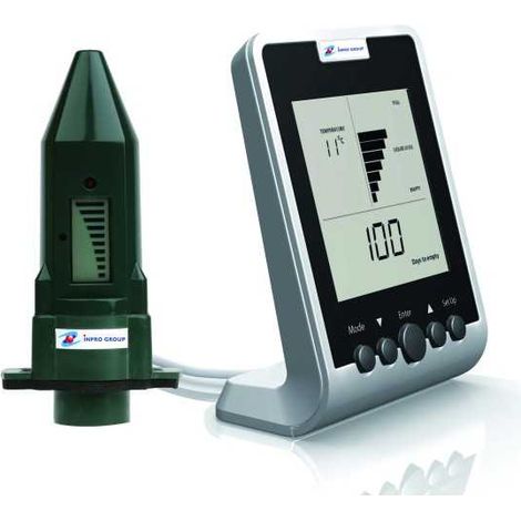 Jauge de mesure pour cuves fioul – Alarme niveau bas – Écran LCD multifonction – Compatible avec cuves 20/32/38mm – Mesure jusqu'à 19.999 litres – Inpro