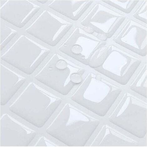 [JAMAIS UTILISÉ] Papier Peint Carrelage Autocollant Petit Plaid blanc 24 x 24 cm Style Mosaïque Sticker Mural Film Décoratif Imperméable pour Carreaux de Mur de Salle de Bains et de Cuisine (1/4)