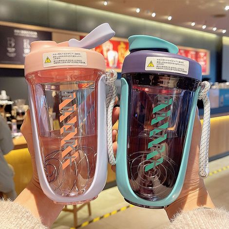 Gourde de sport 590 ml, étanche, avec shaker intégré, idéale pour les activités de plein air (violet). (1/5)