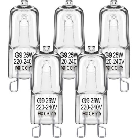 G9 25W Ampoules Halogènes Pour Four,Blanc Chaud Dimmable 230V 2800K,Résistance À La Chaleur Convient Pour Les Ampoules De Fo[CA78] (1/5)