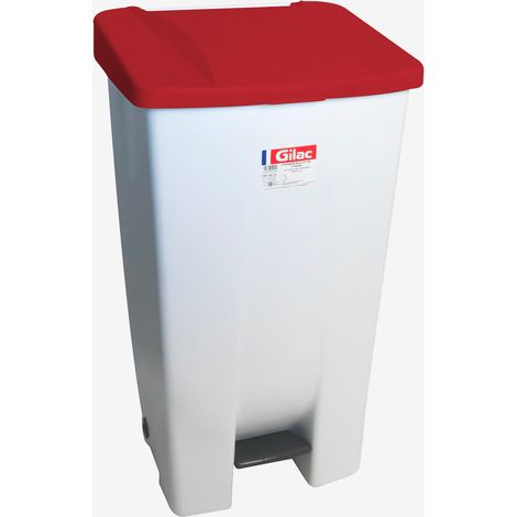 Poubelle à Pédale Eco 120 L avec Roulettes et Couvercle - Gilac