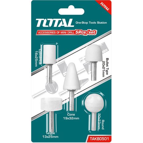 KIT SET 5pz FRESE PER SMERIGLIATRICE LEVIGATRICE ORIZZONTALE TOTAL