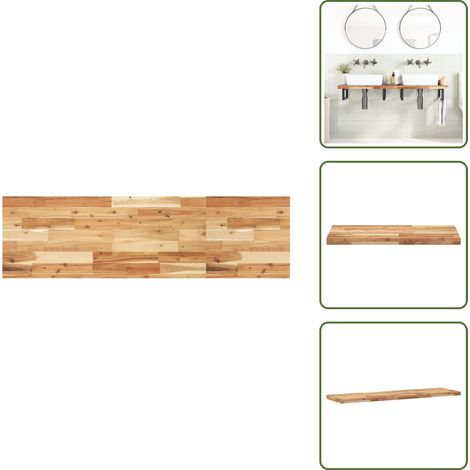 Dessus de meuble de salle de bain finition à l'huile 160x40x4cm - Meubles De Salle De Bain - Dessus De Lavabo - Meuble Vasque - Acacia Massif - Meuble Design