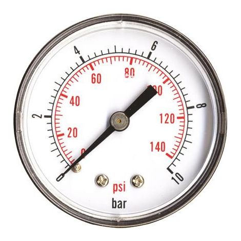 Manomètre sec à raccordement axial Mesure de 0 à 10 bars 801-04 (1/2)