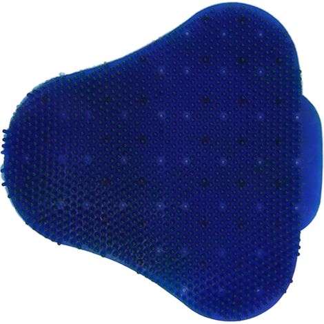 Tapis d'urinoir anti-éclaboussures triangulaire parfumé, désodorisant, bleu (1/5)