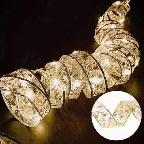 Guirlande lumineuse de Noël à piles, guirlande lumineuse féérique, guirlande pour sapin de Noël, décoration intérieure et extérieure pour les fêtes de fin d'année (1/5)