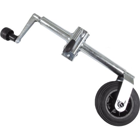 Jockey Wheel with Clamp 34MM  (Plastic Rim Rubber Trailer Heavy Duty Caravan Guide) (1/5)