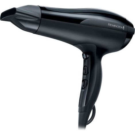 Sèche-cheveux 2200W – Technologie ionique – 3 niveaux de température – 2 vitesses – Concentrateur – Grille arrière amovible – Remington (1/5)