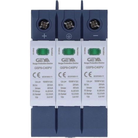 Überspannungsschutzgerät 40 kA 3P SPD Photovoltaik-Schutzschalter DIN-Schienenmontage DC 1000 V