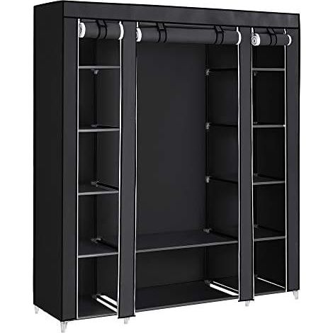 Filiyano-Armoire portable Songmics, armoire pliable, 150 x 45 x 175 cm, noire (1/5)