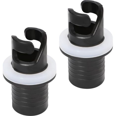 Adattatore per valvola gonfiabile, adattatore per tubo flessibile della pompa per kayak, ugello di gonfiaggio per pompa per kayak nero, adattatore per valvola a pedale riutilizzabile per barca (nero - (1/5)