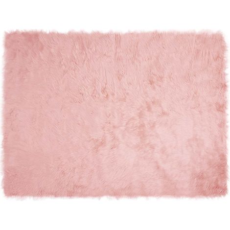 Maison Exclusive - Alfombra de de oveja sintética TAFALLA Rosa 16