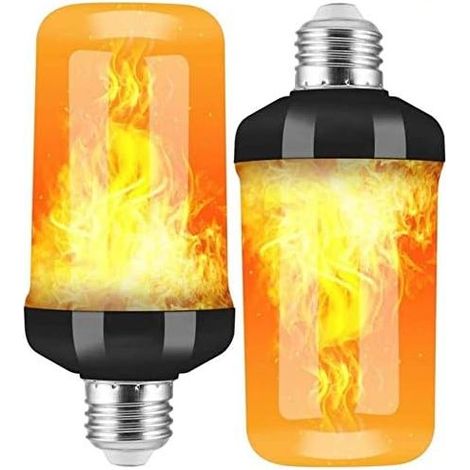 2 Pack Flame Bulb E27 LED Light Bulbs 4 Modes with Gravity Sensor Flame Bulb for Indoor/Outdoor/Bar/Party Christmas Decoration (138 x 65mm) (1/5)