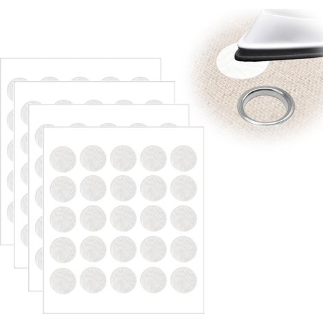 100PCS Patches Thermocollants Pour Œillets - Diamètre : 20 mm - Pour renforcer ou réparer les œillets déchirés - En tissu - À repasser - Blanc