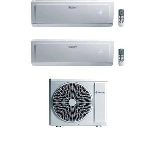 Climatiseur Vaillant Dualsplit Climavair Plus VAI 8 7+7 avec VAF8-040W2NO Inverter R-32 Wi-Fi en option Classe A++